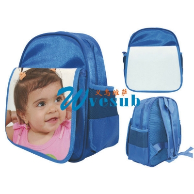 Dye Sublimation Blue Color Kid School Bag