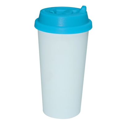 450ml Double Wall Sublimation Tumble（Revsible Cover)-Light Blue