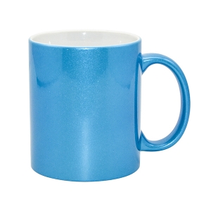 High Quality 11oz Sparking Sublimation Mug-Lake Blue