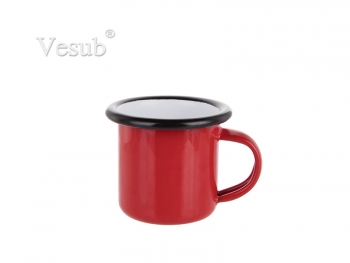 3oz/100ml Enamel Mug (Red, Black Edge)