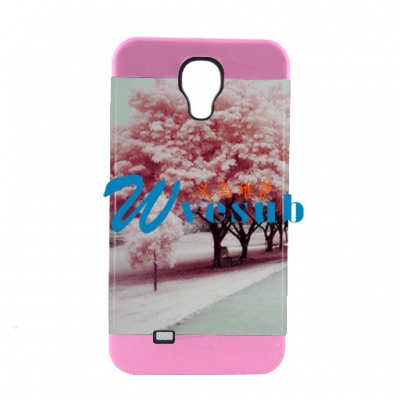 2 in 1 3D Samsung S4 Frosted Card Insert Cover-Pink