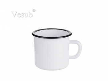 17oz/500ml Enamel Mug with Black Rim