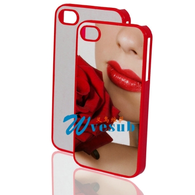 Blank Cover Cases Sublimation Phone Case Sublimation Printing for iPhone 4/4s-Red
