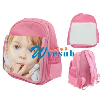 Dye Sublimation Pink Color Kid School Bag