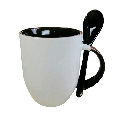11oz Spoon Mug-Black