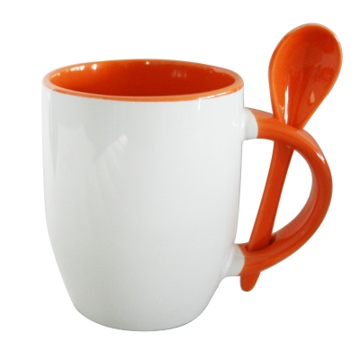 11oz Spoon Mug-Orange