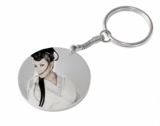 39mm Round Plastic Keychain