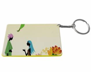 Credit Card Plastic Keychain 53*85mm(Color Edge)-Yellow