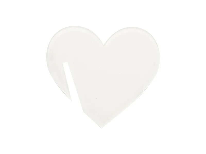 Sublimation Blanks Acrylic Drink Tags (5*4.6*0.4cm,Heart Shape)