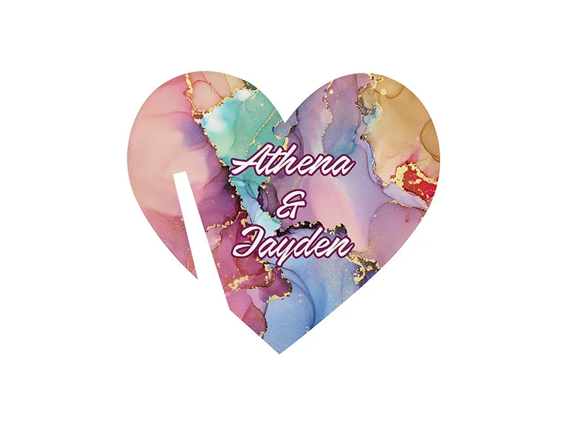 Sublimation Blanks Acrylic Drink Tags (5*4.6*0.4cm,Heart Shape)