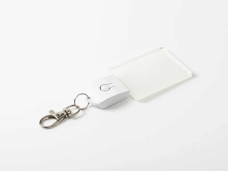 Sublimation Blanks Colorful LED Acrylic Light Up Keyring(Square,7 colors)