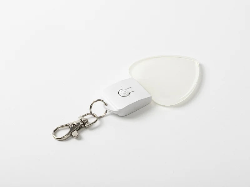 Sublimation Blanks Colorful LED Acrylic Light Up Keyring(Heart shape,7 colors)