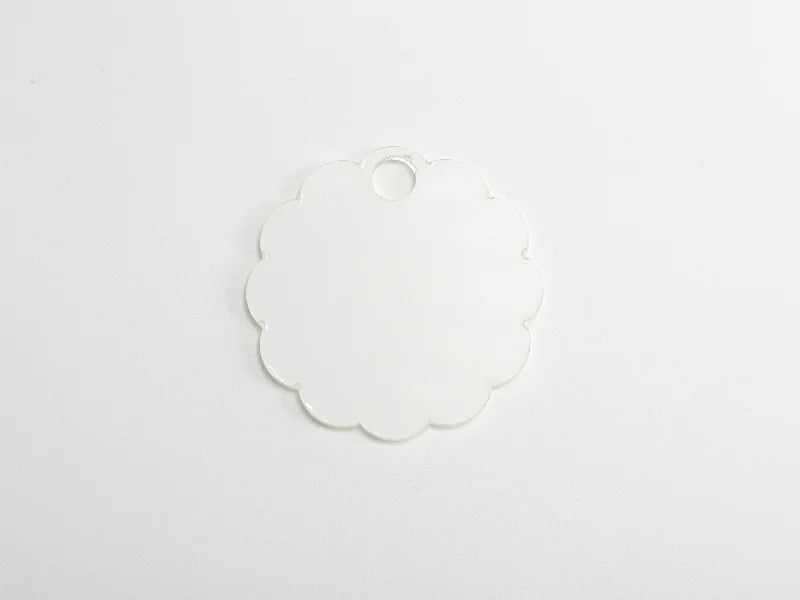 Sublimation Blanks Acrylic Name Tag for 40oz Stanley Tumbler (8.2*8.2*0.4cm,Lace RND Shape)