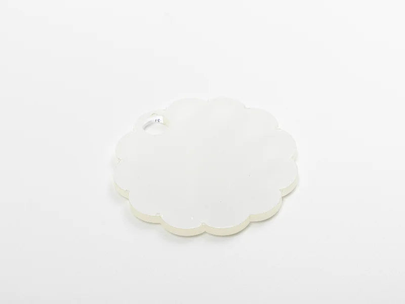 Sublimation Blanks Acrylic Name Tag for 40oz Stanley Tumbler (8.2*8.2*0.4cm,Lace RND Shape)