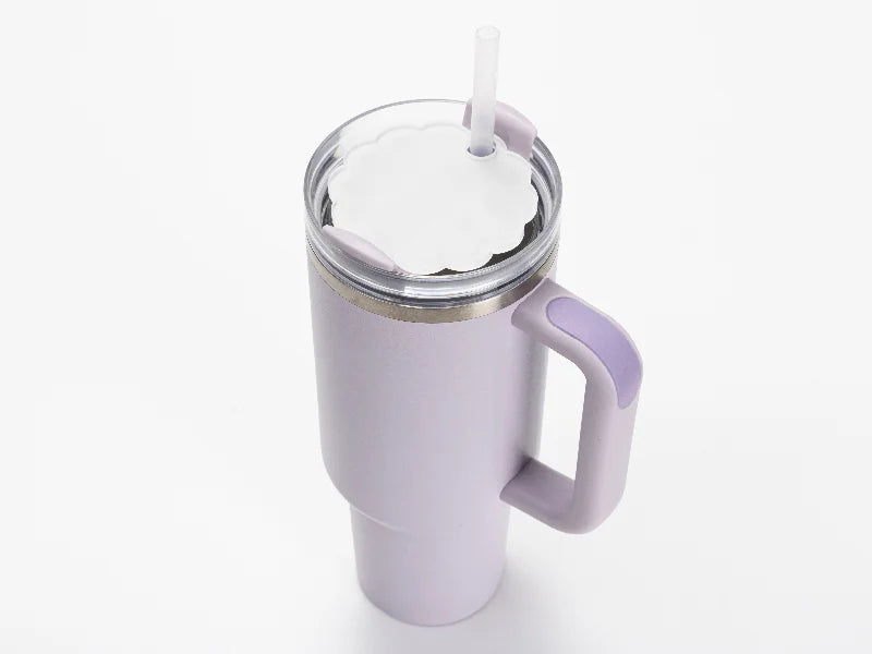 Sublimation Blanks Acrylic Name Tag for 40oz Stanley Tumbler (8.2*8.2*0.4cm,Lace RND Shape)