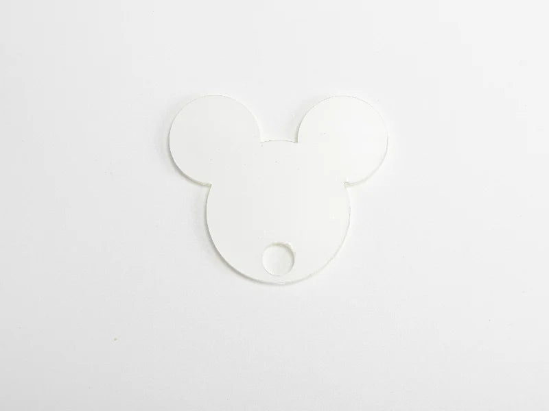 Sublimation Blanks Acrylic Name Tag for 40oz Stanley Tumbler (8.4*7.2*0.4cm,Mickey Shape)