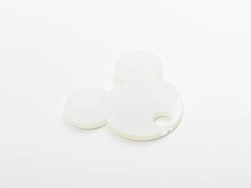 Sublimation Blanks Acrylic Name Tag for 40oz Stanley Tumbler (8.4*7.2*0.4cm,Mickey Shape)