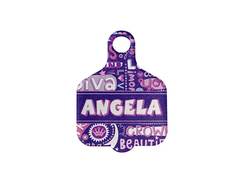 Sublimation Blanks Acrylic Glitter Name Tag for 40oz Stanley Tumbler (5.9*8.2*0.4cm,Paddle Shape)