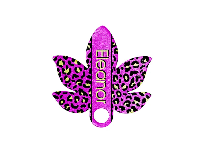 Sublimation Blanks Acrylic Glitter Name Tag for 40oz Stanley Tumbler (7.9*8.2*0.4cm,Maple Leaf Shape)