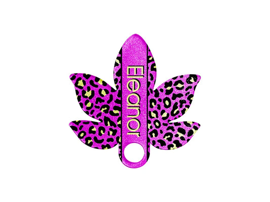 Sublimation Blanks Acrylic Glitter Name Tag for 40oz Stanley Tumbler (7.9*8.2*0.4cm,Maple Leaf Shape)