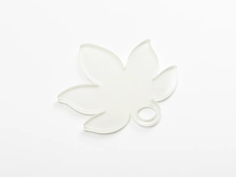 Sublimation Blanks Acrylic Name Tag for 40oz Stanley Tumbler (7.9*8.2*0.4cm,Maple Leaf Shape)