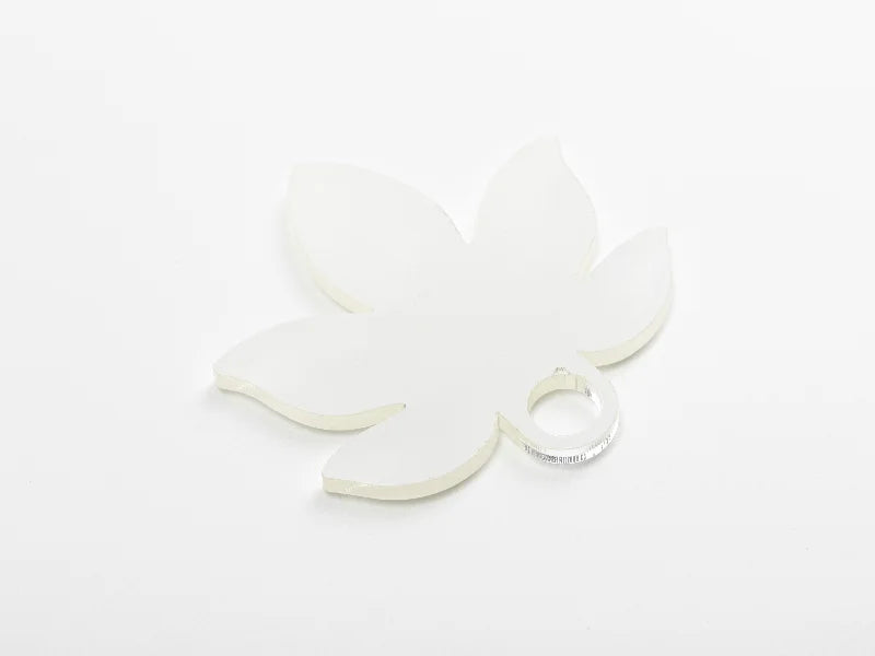 Sublimation Blanks Acrylic Name Tag for 40oz Stanley Tumbler (7.9*8.2*0.4cm,Maple Leaf Shape)