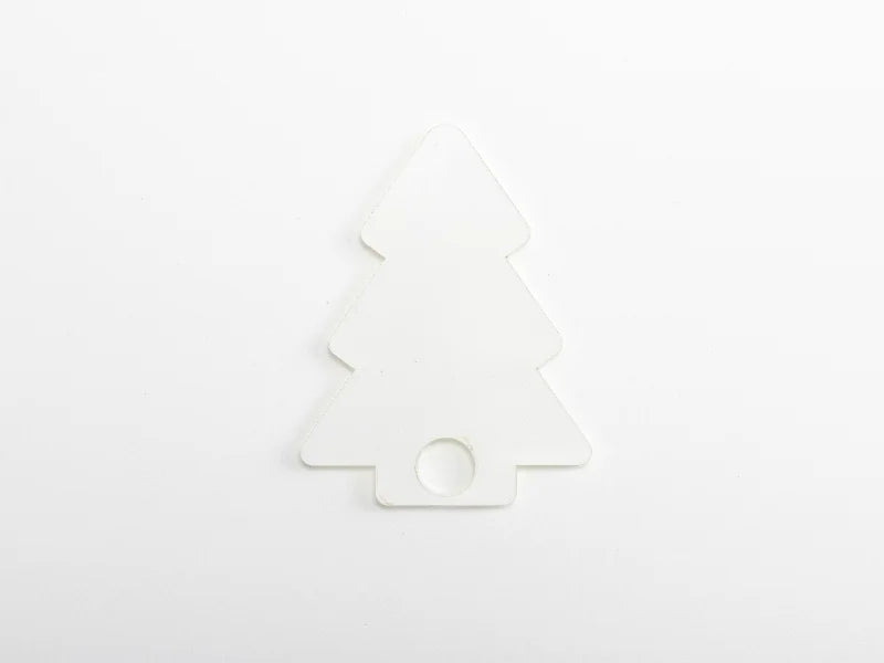 Sublimation Blanks Acrylic Name Tag for 40oz Stanley Tumbler (6.2*8.1*0.4cm, Xmas Tree Shape)