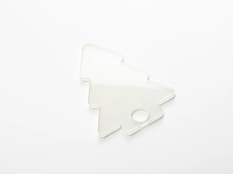 Sublimation Blanks Acrylic Name Tag for 40oz Stanley Tumbler (6.2*8.1*0.4cm, Xmas Tree Shape)