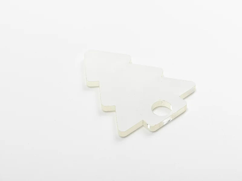 Sublimation Blanks Acrylic Name Tag for 40oz Stanley Tumbler (6.2*8.1*0.4cm, Xmas Tree Shape)