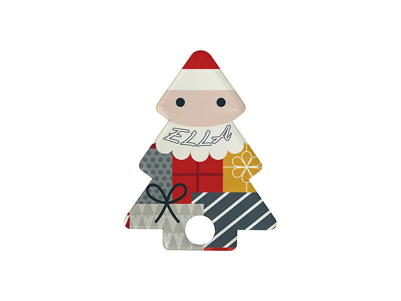 Sublimation Blanks Acrylic Name Tag for 40oz Stanley Tumbler (6.2*8.1*0.4cm, Xmas Tree Shape)