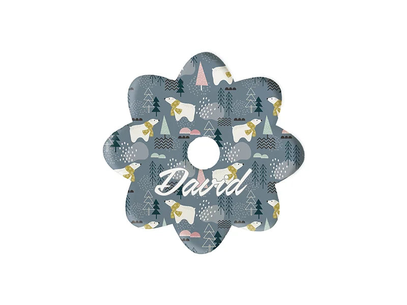 Sublimation Blanks Acrylic Name Tag (8.1*8.1*0.4cm,Lace Shape)