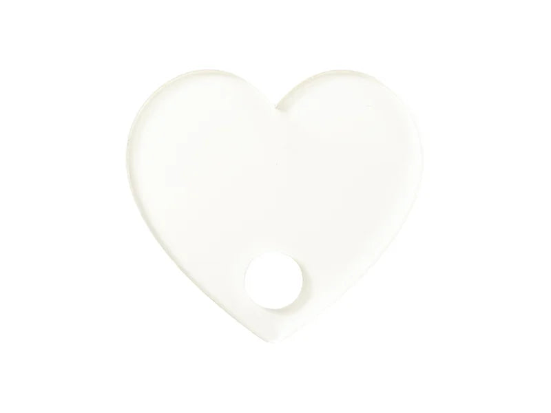 Sublimation Blanks Acrylic Name Tag (5.7*6.2*0.4cm,Heart Shape)