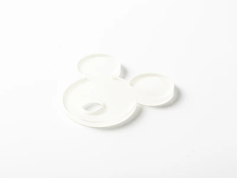 Sublimation Blanks Acrylic Name Tag (5.5*6*0.4cm,Mickey Shape)