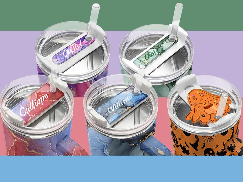 Sublimation Blank Acrylic Tumbler Name Tag (Long)