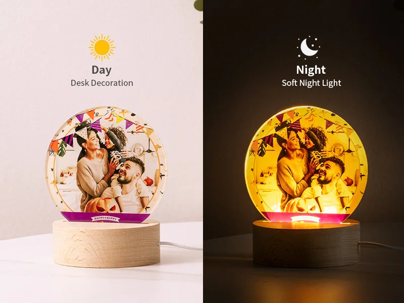 Sublimation Blanks Acrylic Photo Frame(Round, 12*13*0.4cm)