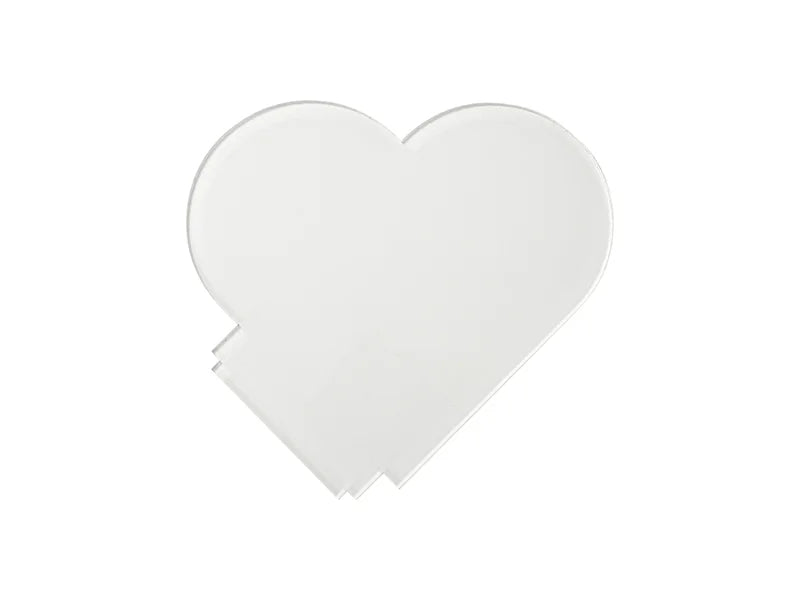 Sublimation Blanks Acrylic Photo Frame(Heart Shape, 15*15*0.4cm)
