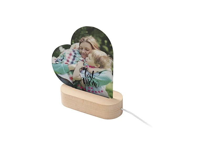 Sublimation Blanks Acrylic Photo Frame(Heart Shape, 15*15*0.4cm)