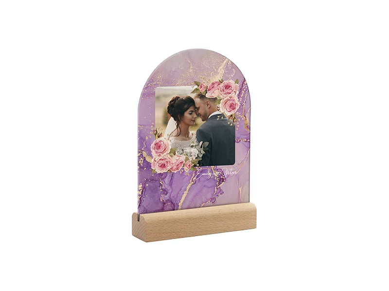 Sublimation Blanks Acrylic Photo Frame(Arch Shape,15.2*20.3*0.4cm)