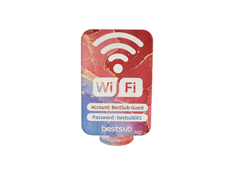 Sublimation Blanks Acrylic QR Code Display Sign with Stand ( Small Square,6.9*11.4cm)