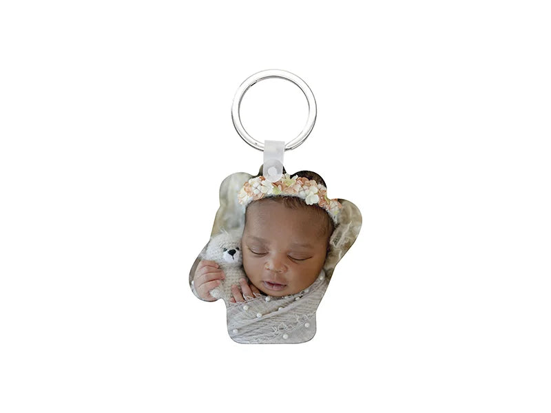Sublimation Blanks Acrylic Bing Dwen Dwen Shaped Keyring (5.6x5.9cm)