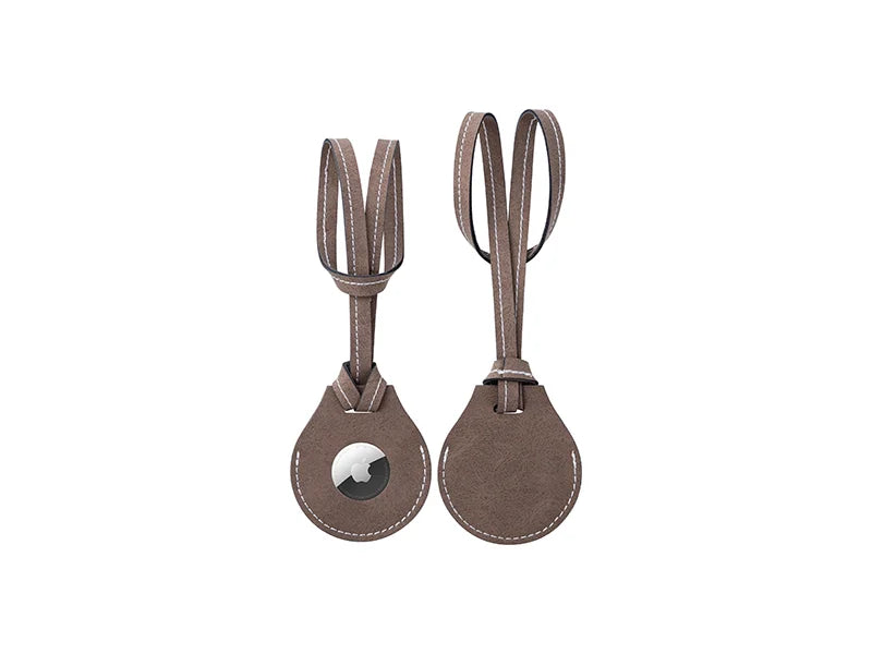 Sublimation PU AirTag Holder with Strap Bag Charm(Dark Gray)