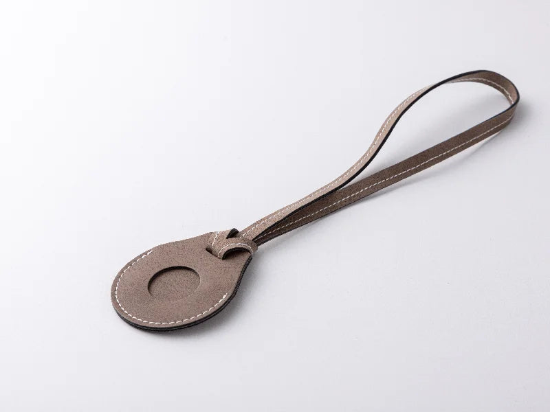 Sublimation PU AirTag Holder with Strap Bag Charm(Dark Gray)