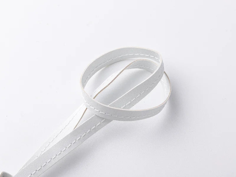 Sublimation PU AirTag Holder with Strap Bag Charm(White)