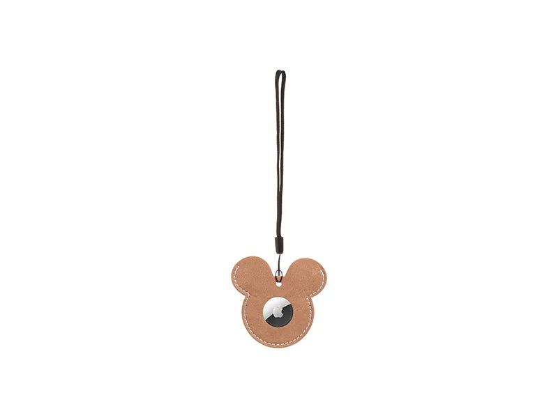 Sublimation Blanks PU AirTag Cover Pendant(Mickey Mouse, Brown)