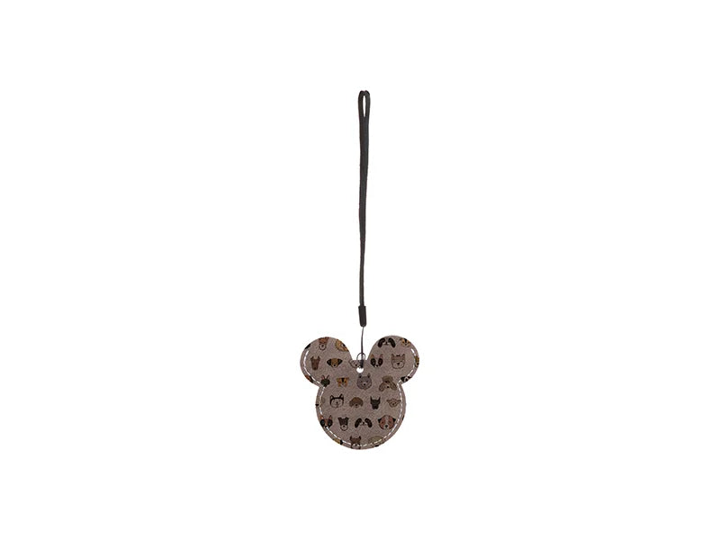 Sublimation Blanks PU AirTag Cover Pendant(Mickey Mouse, Dark Gray)