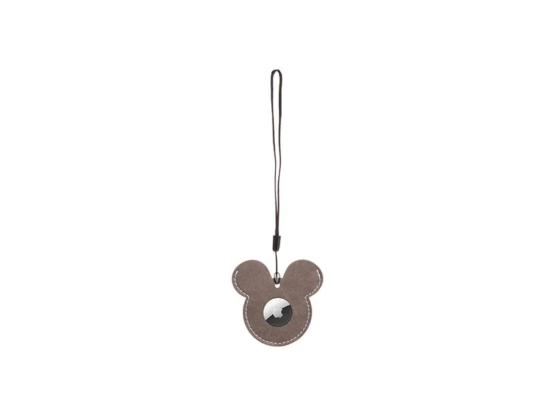 Sublimation Blanks PU AirTag Cover Pendant(Mickey Mouse, Dark Gray)