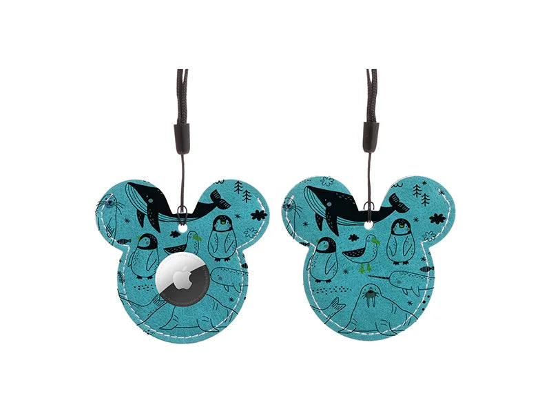 Sublimation Blanks PU AirTag Cover Pendant(Mickey Mouse, Green)