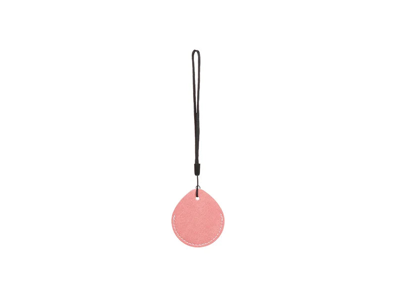 Sublimation Blanks PU AirTag Cover Pendant(Teardrop, Pink)