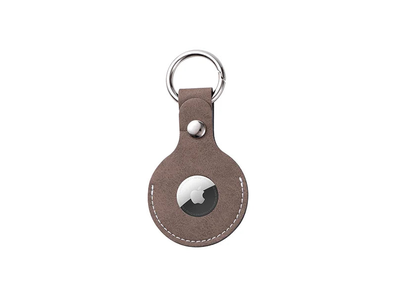 Sublimation PU AirTag Keychain Holder(Dark Gray)