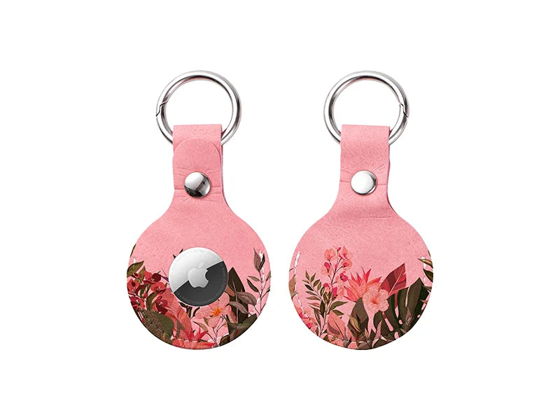 Sublimation Blanks PU AirTag Keychain Holder